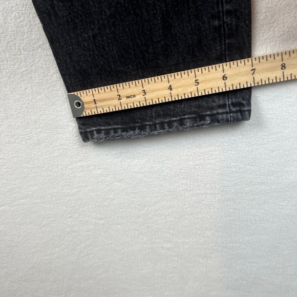 Abercrombie & Fitch 90s Straight Ultra High Rise Distressed Black Jeans 25 0s‎ - Picture 9 of 10